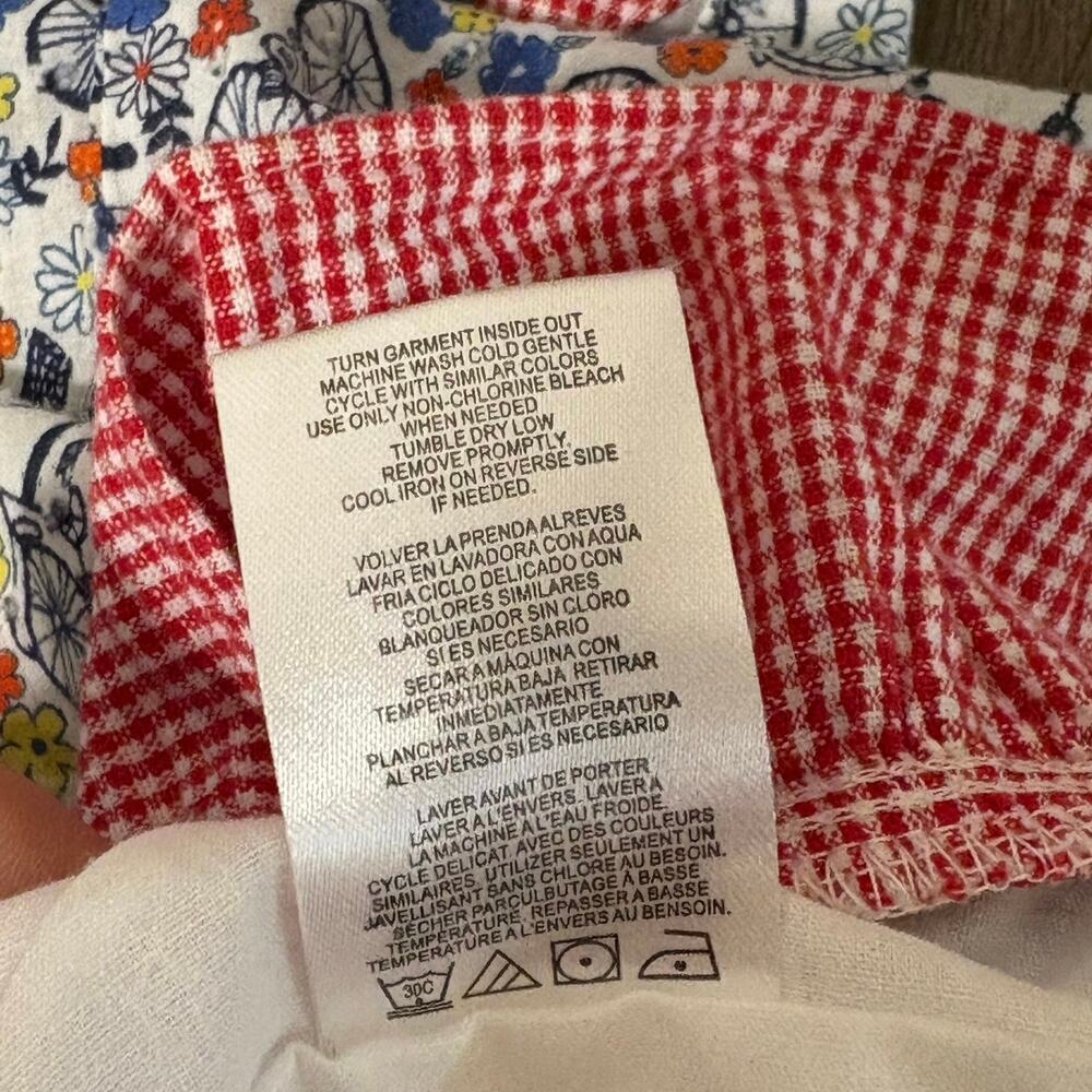 Pippa & Julie Bicycle Floral Dress Size 4 Whimsical Bike Print Gingham Bow​​ - Picture 11 of 11